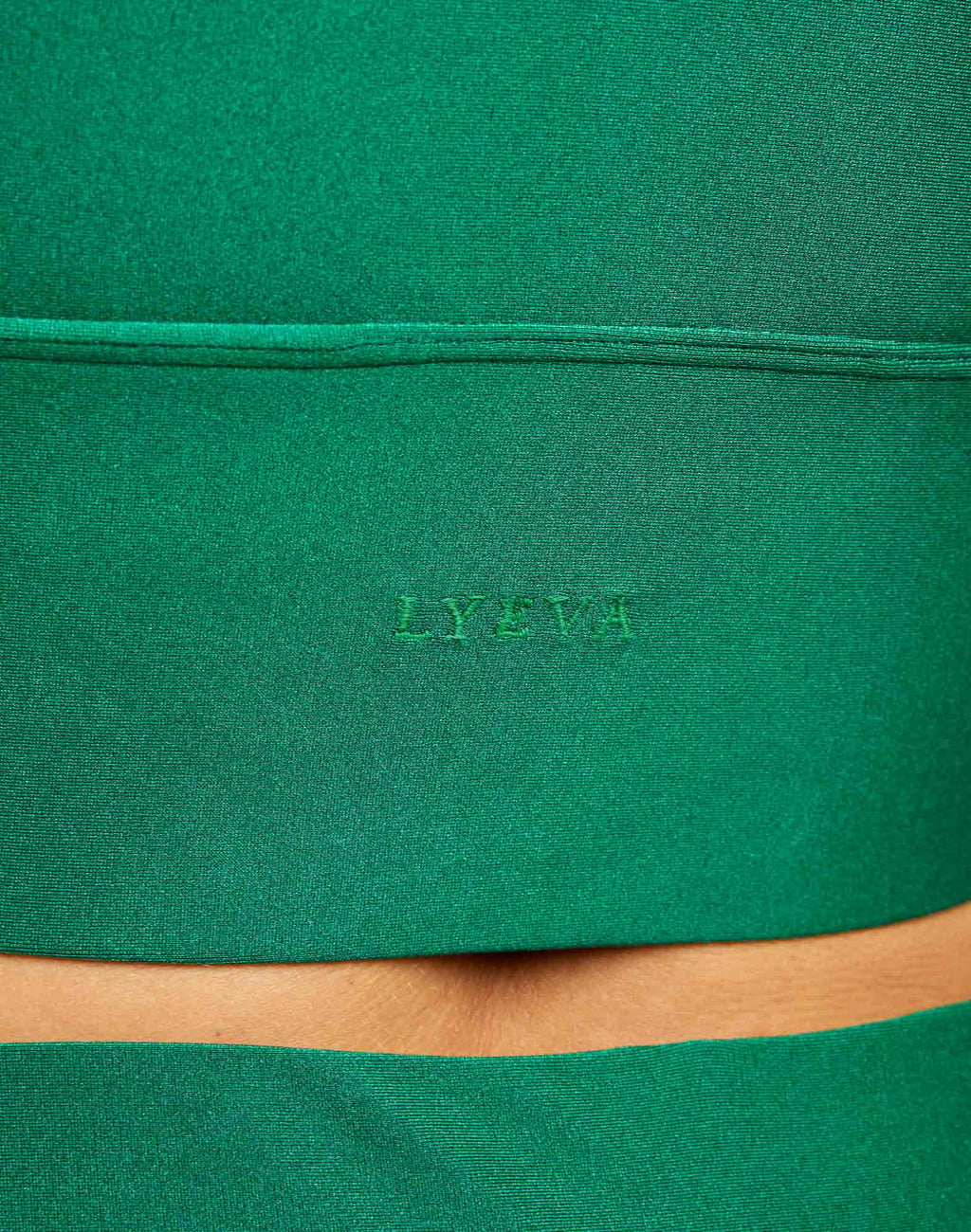 BRASSIERE CROP SHINY GREEN