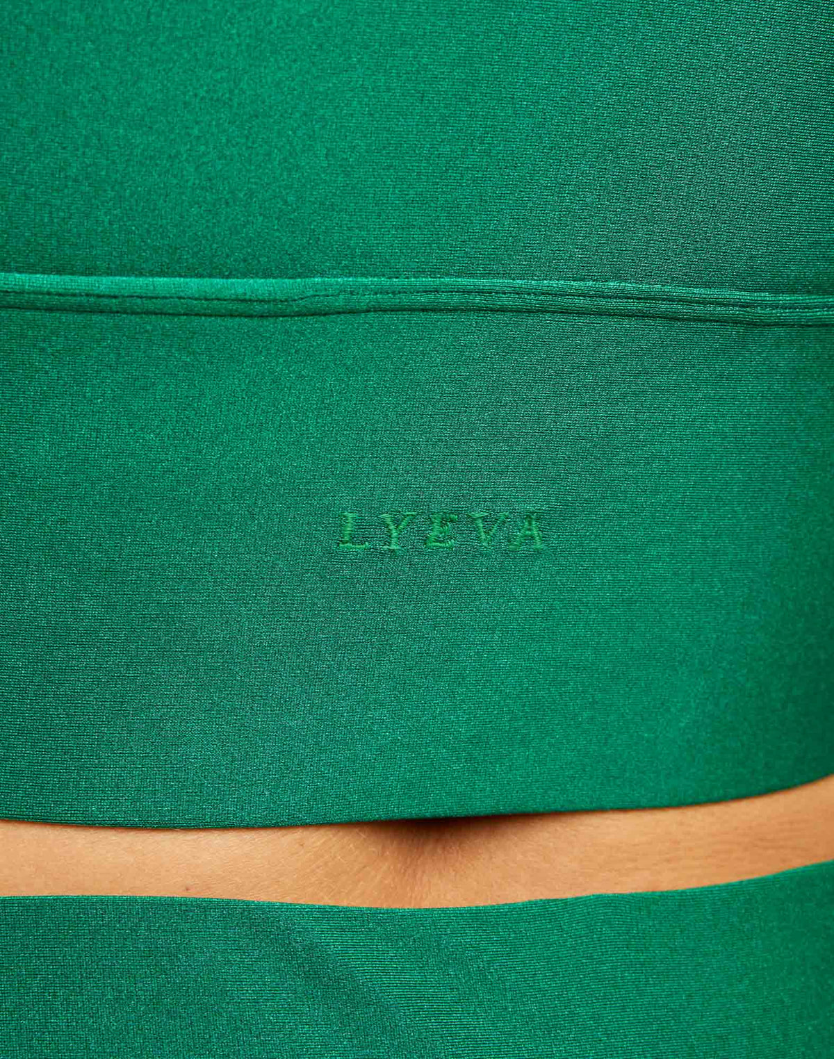 BRASSIERE CROP SHINY GREEN