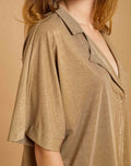 SHINY BROWN SHIRT