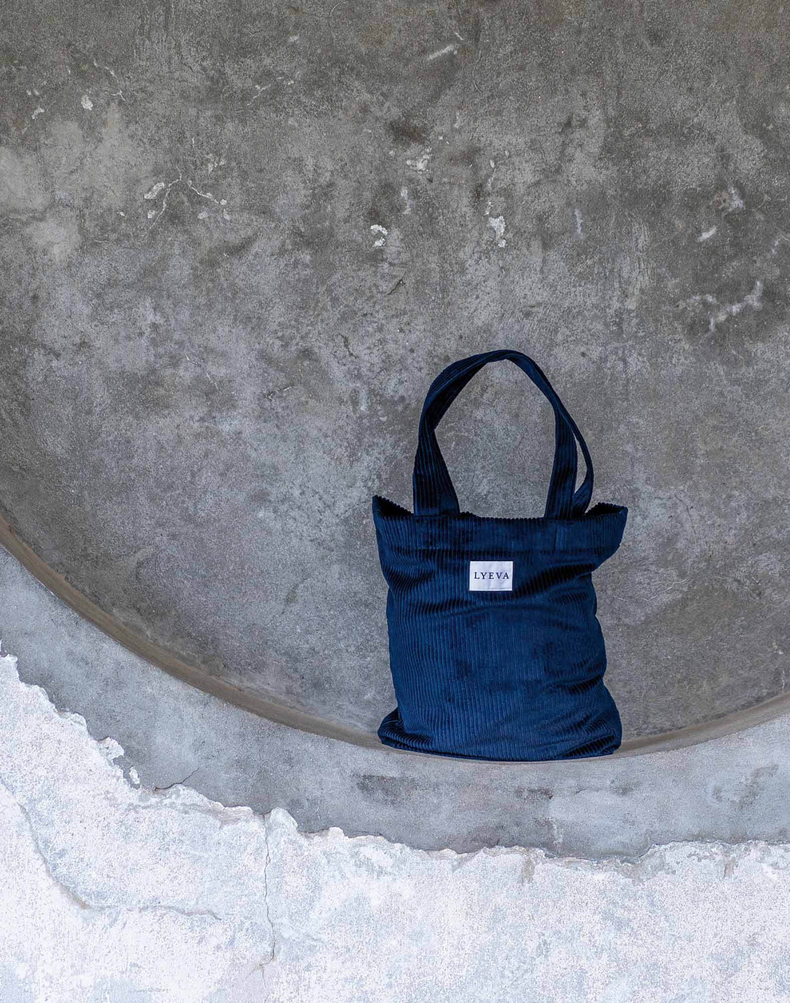 SAC EN VELOUR BLEU