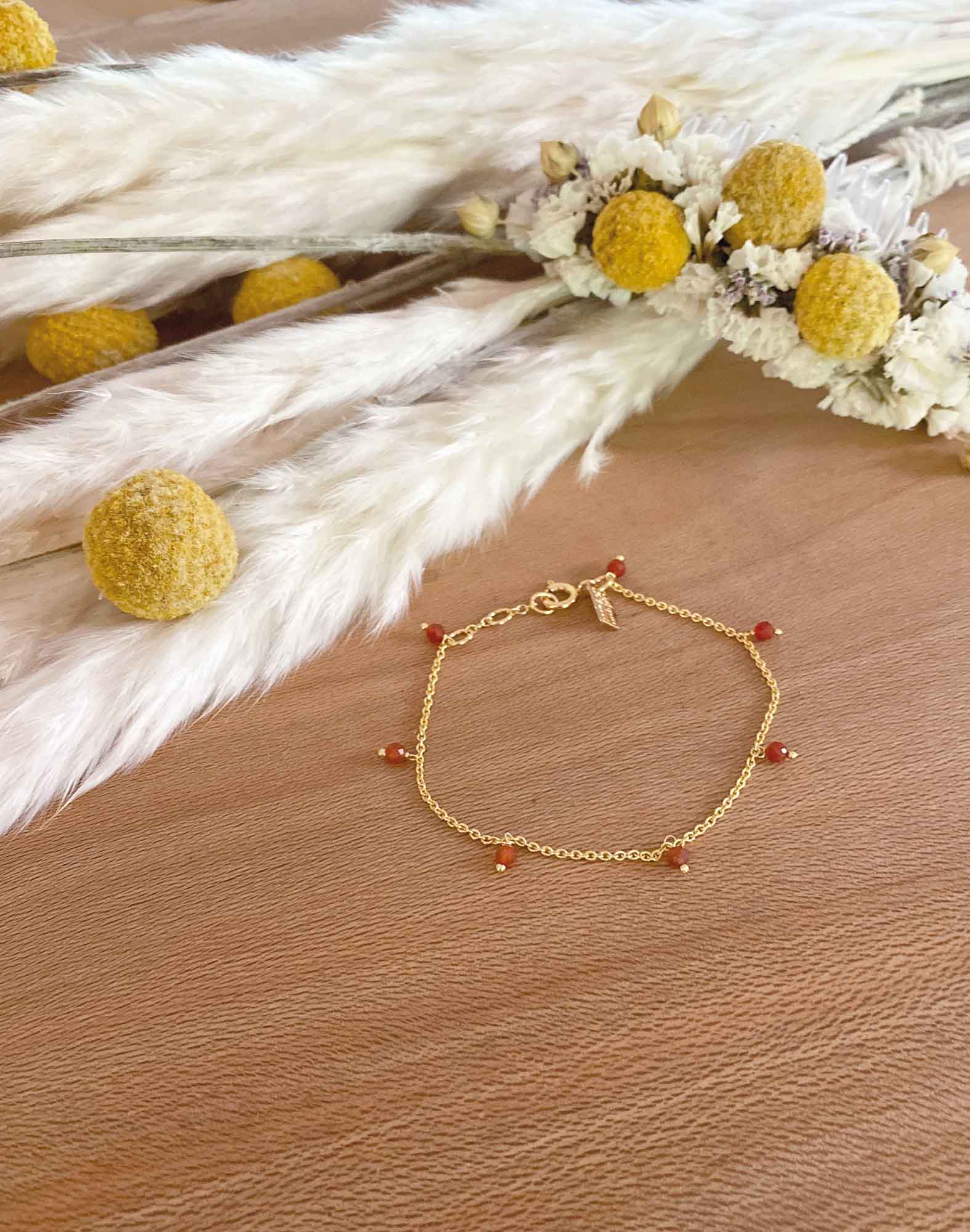 BRACELET SIMPLE CORNALINE