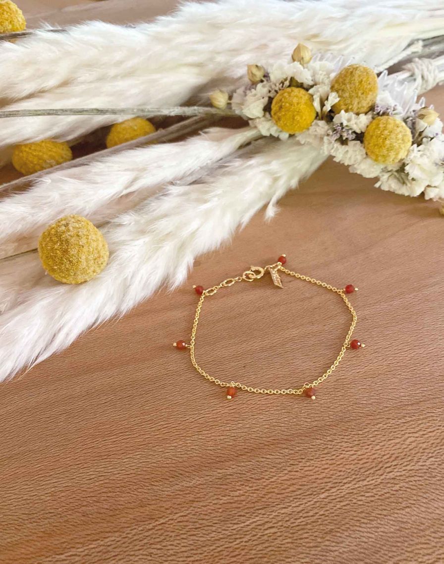 BRACELET SIMPLE CORNALINE
