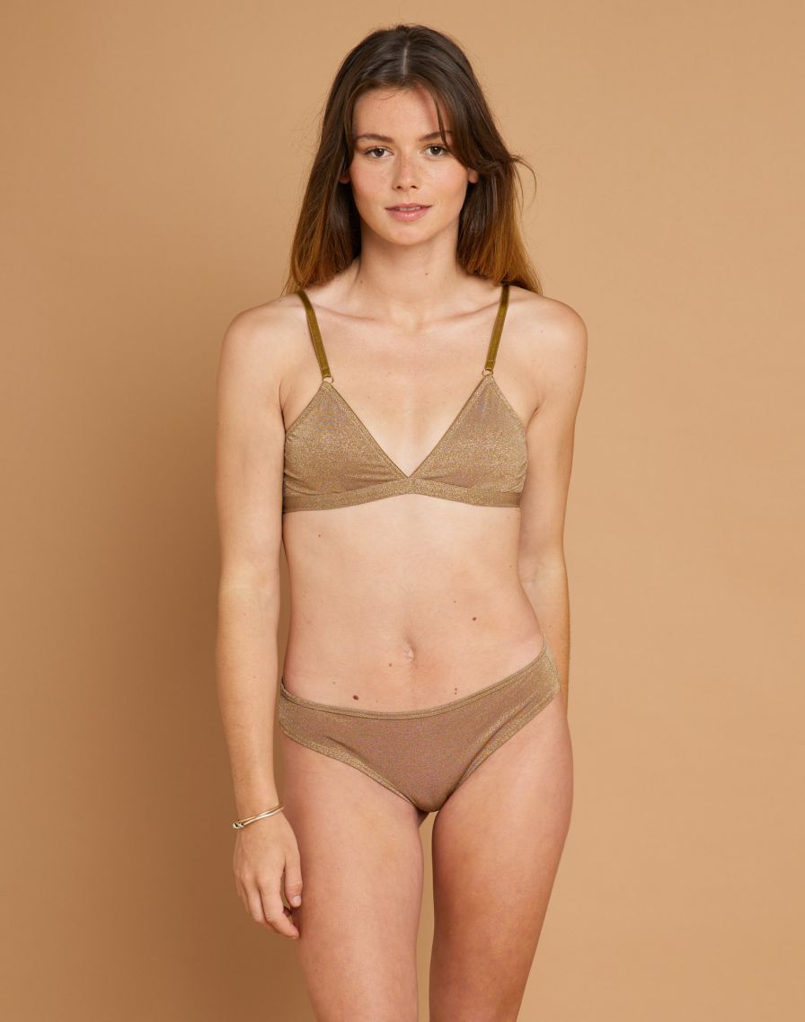 Women's triangle delice SHINYBROWN