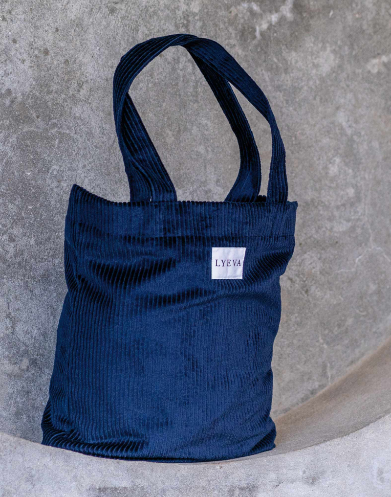 SAC EN VELOUR BLEU