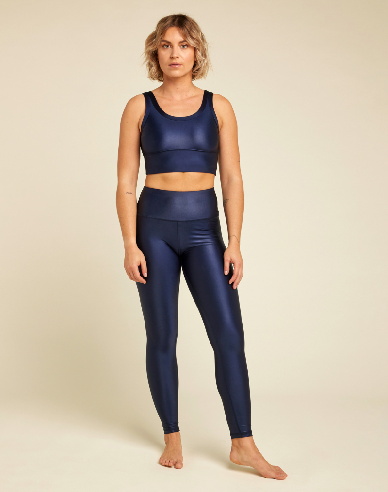 Brassière crop oilblue